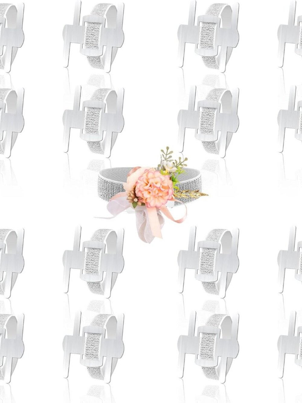 Corsage Wristlet Band Silver Wrist Corsage Bracelets Bands